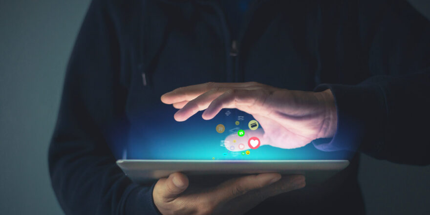 Man using phone payments online shopping and icon customer network connection on virtual screen,Digital online marketing commerce sale concept.