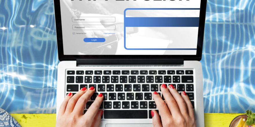 Pay Per Click Login Website Payment Graphic Concept