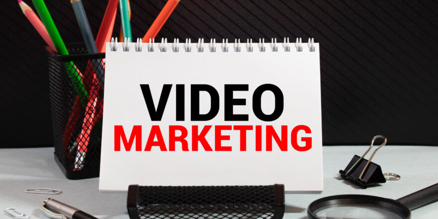 Coffee on the table with note writing video marketing